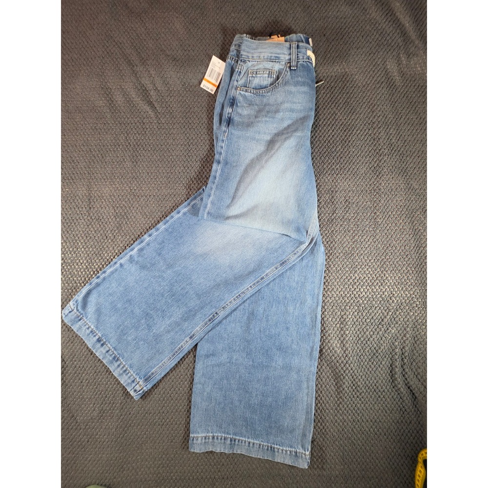 Scotch & Soda Wide Leg Jeans Palm Beach Light Wash Drawstring Small NEW